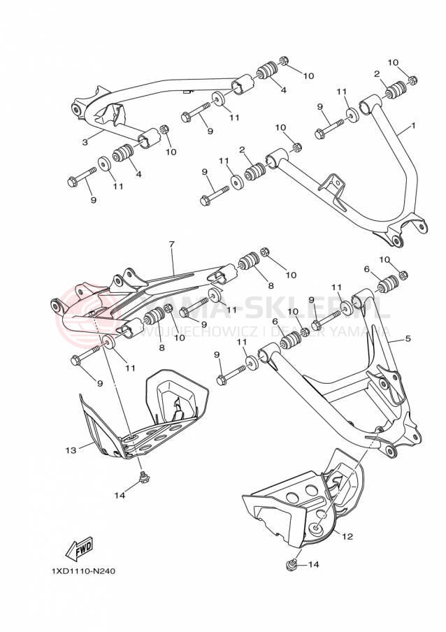 Schemat "wahacz" do Yamaha VIKING VI HUNTER YXC700DHFH