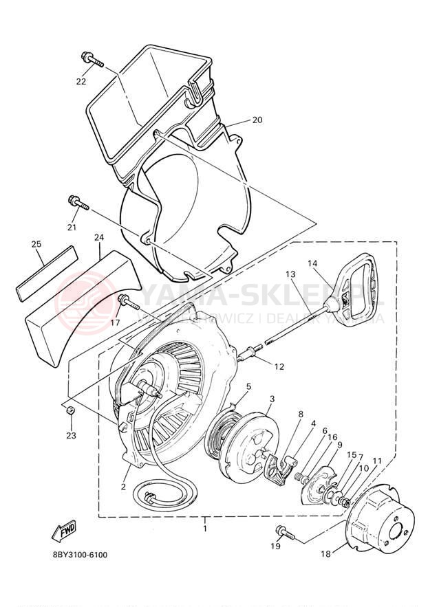 Schemat "rozrusznik" do Yamaha ET410TRF