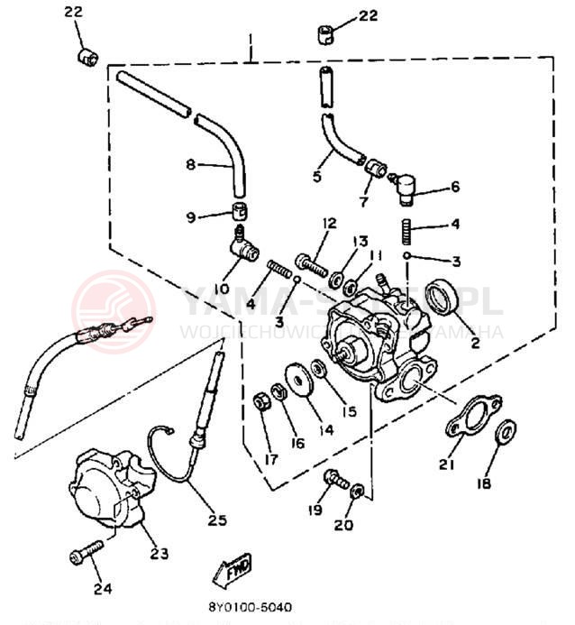 Schemat "Pompa olejowa" do Yamaha SS440 SS440J
