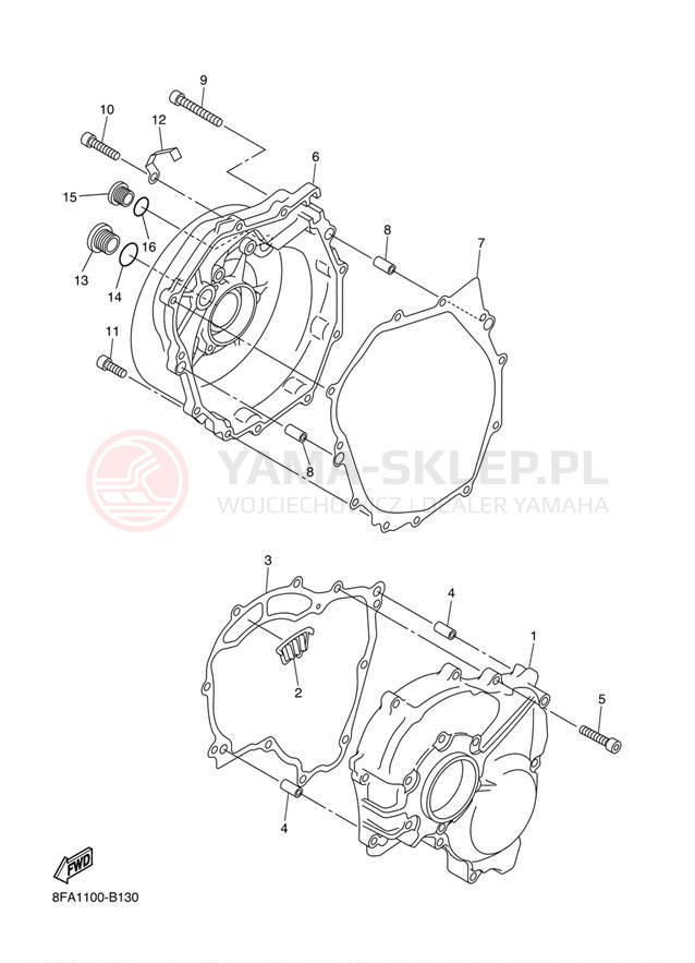 Schemat "Pokrywa silnika" do Yamaha RX-1 LE RX10SH/RX10MSH