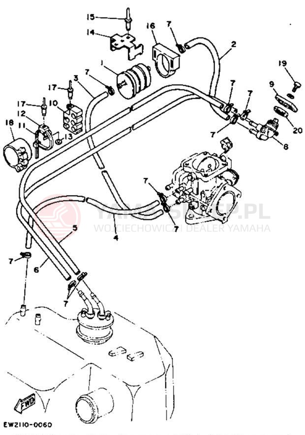 Schemat "Filtr paliwa" do Yamaha SUPER JET SJ650D