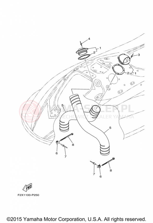 Schemat "odpowietrzenie" do Yamaha VXR VX1800A-P