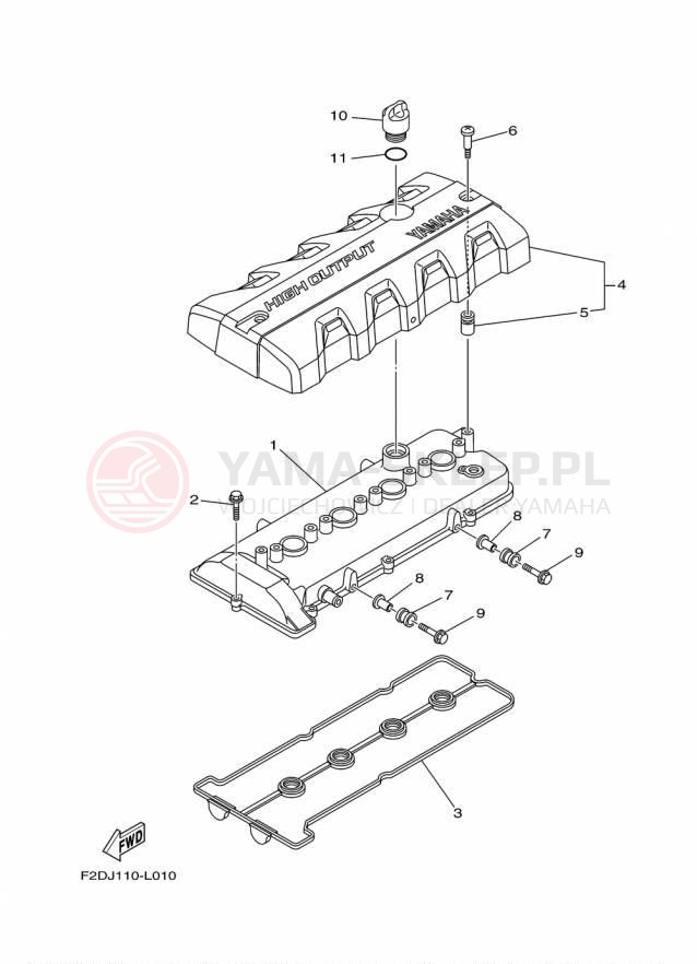 Schemat "cylinder" do Yamaha 212SS XAT1800DP/XAT1800CP