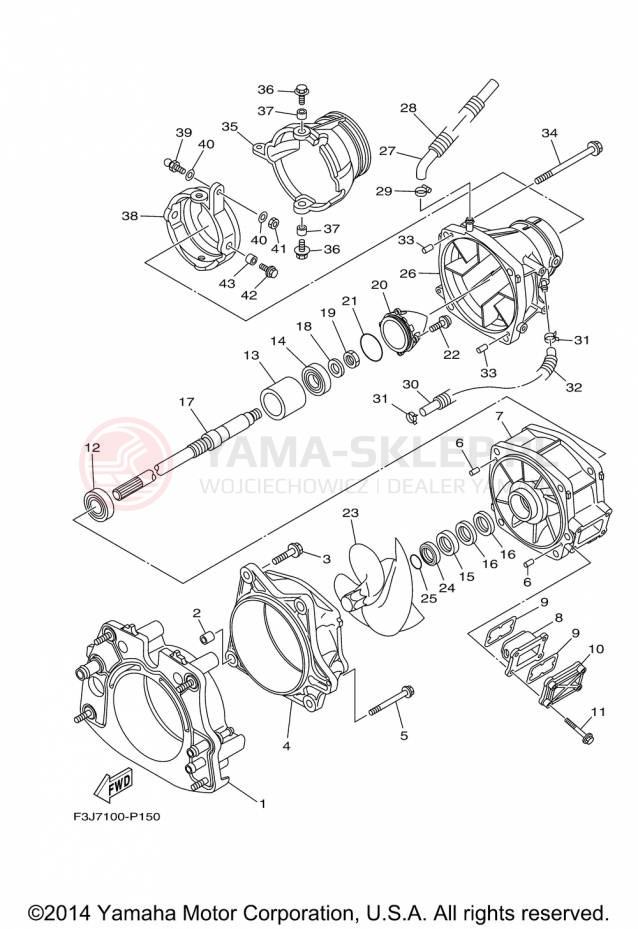 Schemat "JET UNIT" do Yamaha FX CRUISER SVHO FC1800AP