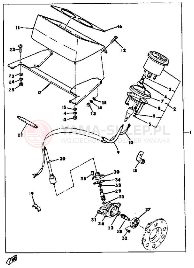 Schemat "licznik" do Yamaha ET250C