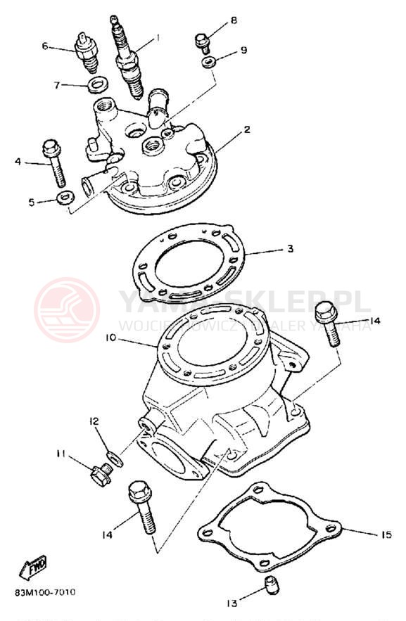 Schemat "głowica" do Yamaha CF300M