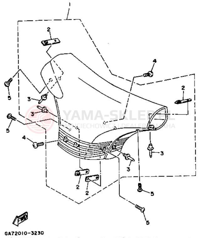Schemat "Półki zawieszenia" do Yamaha WAVE BLASTER WB700S