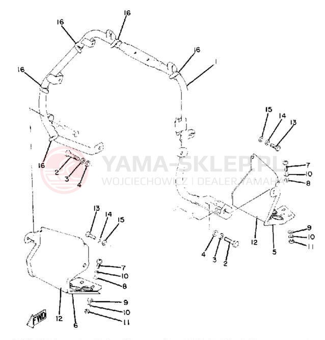 Schemat "STEERING GATE" do Yamaha PR440