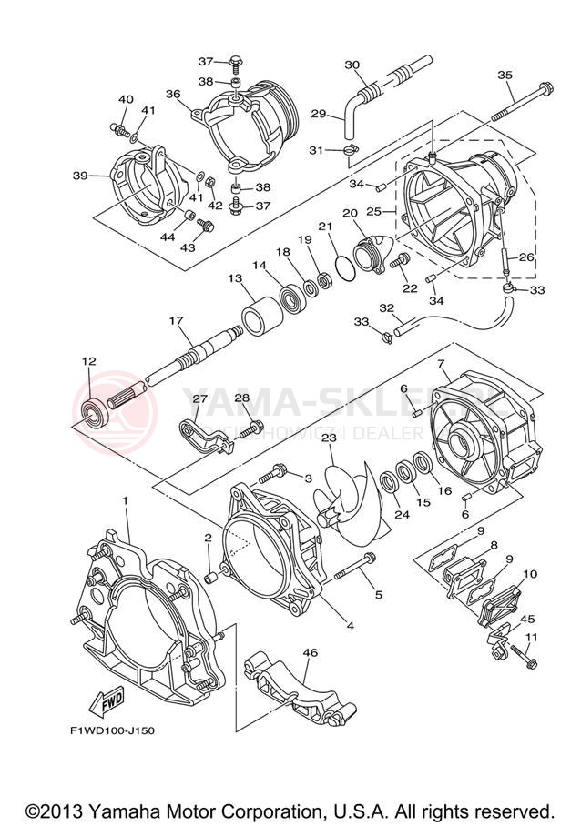 Schemat "JET UNIT" do Yamaha FX CRUISER SHO FX1800AJ