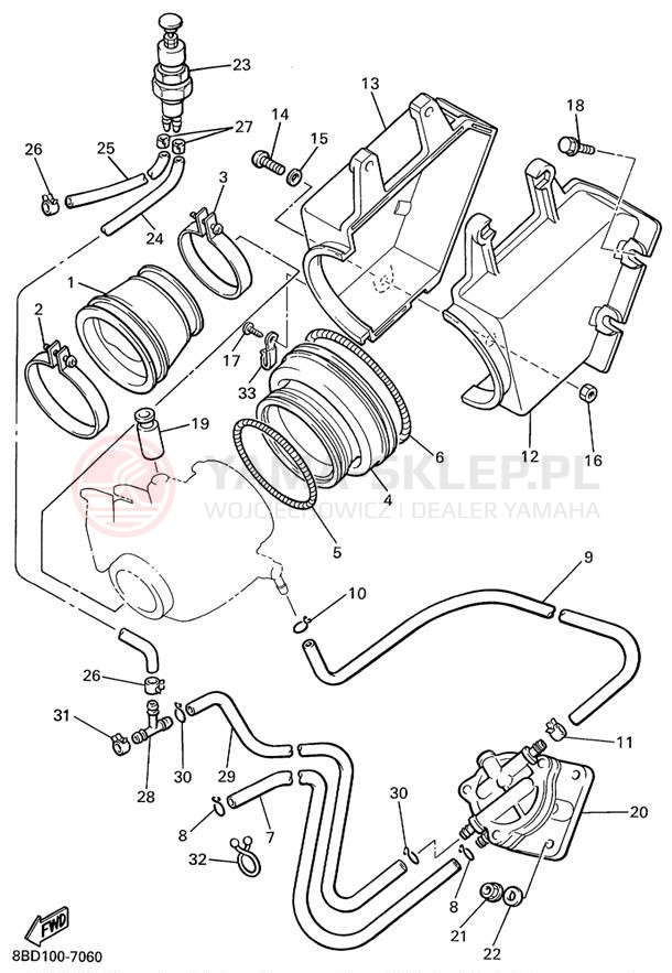 Schemat "Wtrysk paliwa" do Yamaha BRAVO LT BR250TC