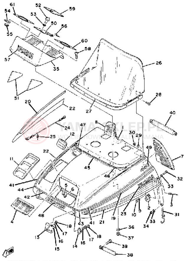 Schemat "Osłony" do Yamaha EX440C