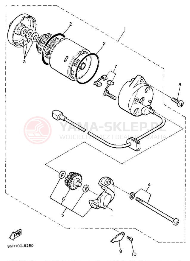 Schemat "rozrusznik" do Yamaha SNOSCOOT (ELEC START) SV80EM