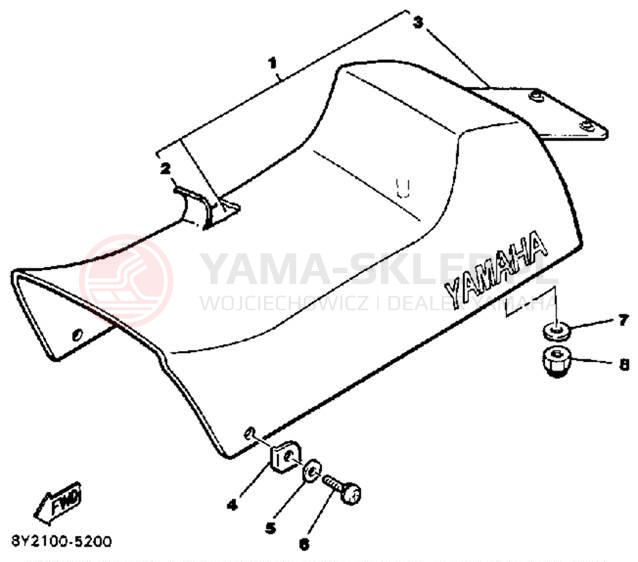 Schemat "siedzenie" do Yamaha ENTICER 340 ET340K