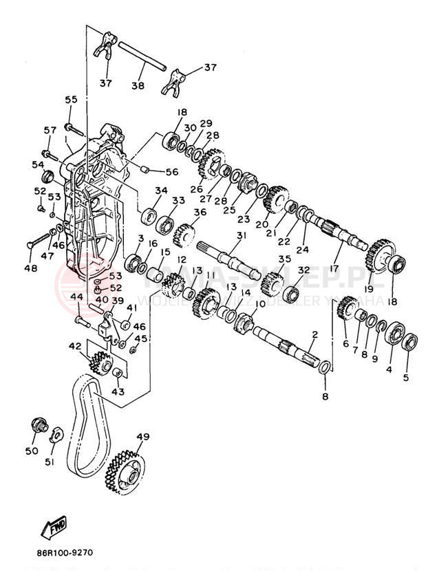 Schemat "Układ napędowy" do Yamaha VK540 II VK540EA