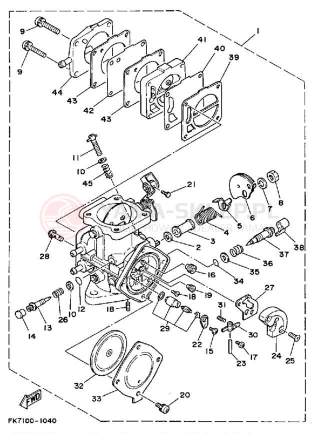 Schemat "Gaźnik" do Yamaha WR650P