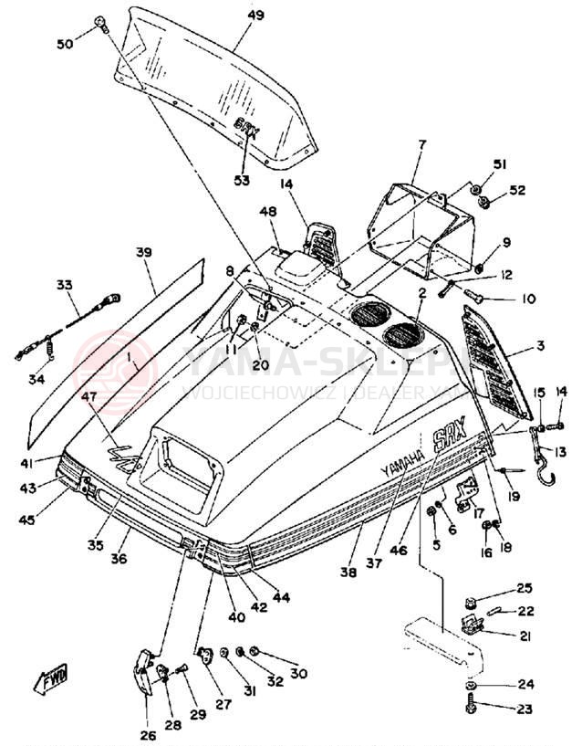 Schemat "Osłony" do Yamaha SRX440D