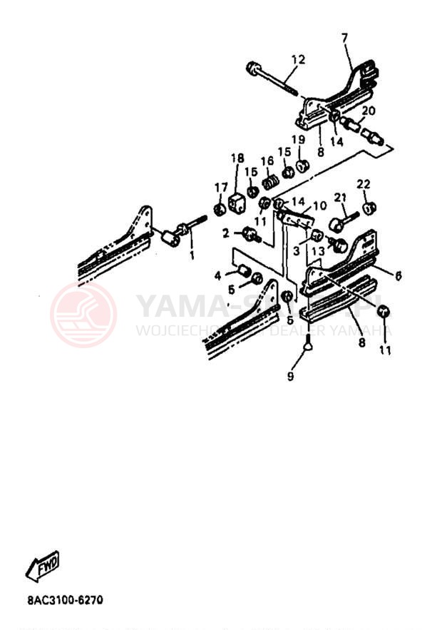 Schemat "TRACK SUSPENSION" do Yamaha VK540 II VK540EB