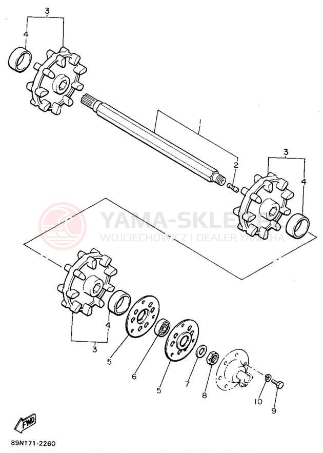 Schemat "Układ napędowy" do Yamaha VK540 II VK540EU