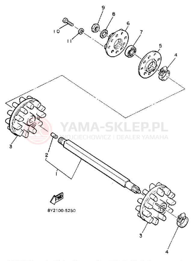 Schemat "Układ napędowy" do Yamaha ENTICER 340 ET340L