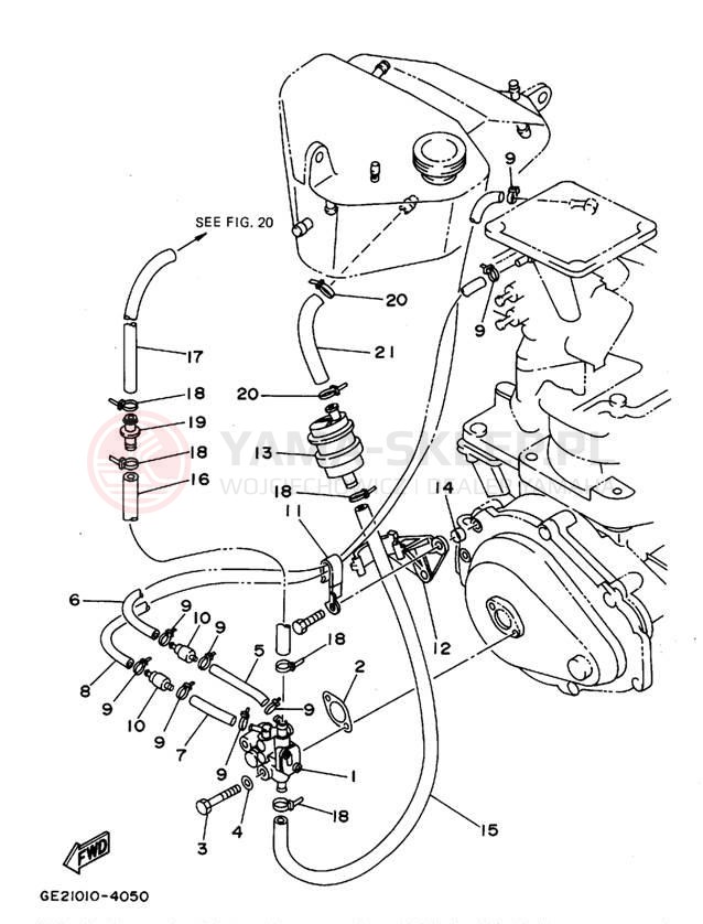 Schemat "Pompa olejowa" do Yamaha WAVE RUNNER III GP WRA700S