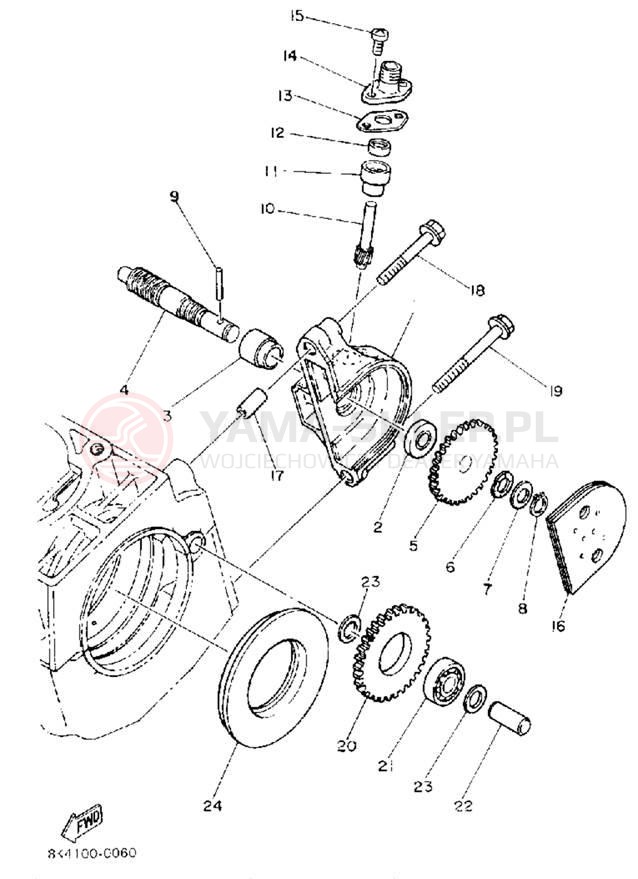 Schemat "PUMP DRIVE - GEAR" do Yamaha SRV SR540M