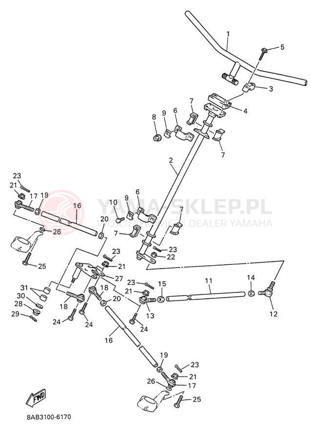 Schemat "Półki zawieszenia" do Yamaha VMAX 500 VX500W