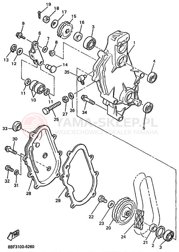 Schemat "Układ napędowy" do Yamaha PHAZER MOUNTAIN LITE PZ480STA