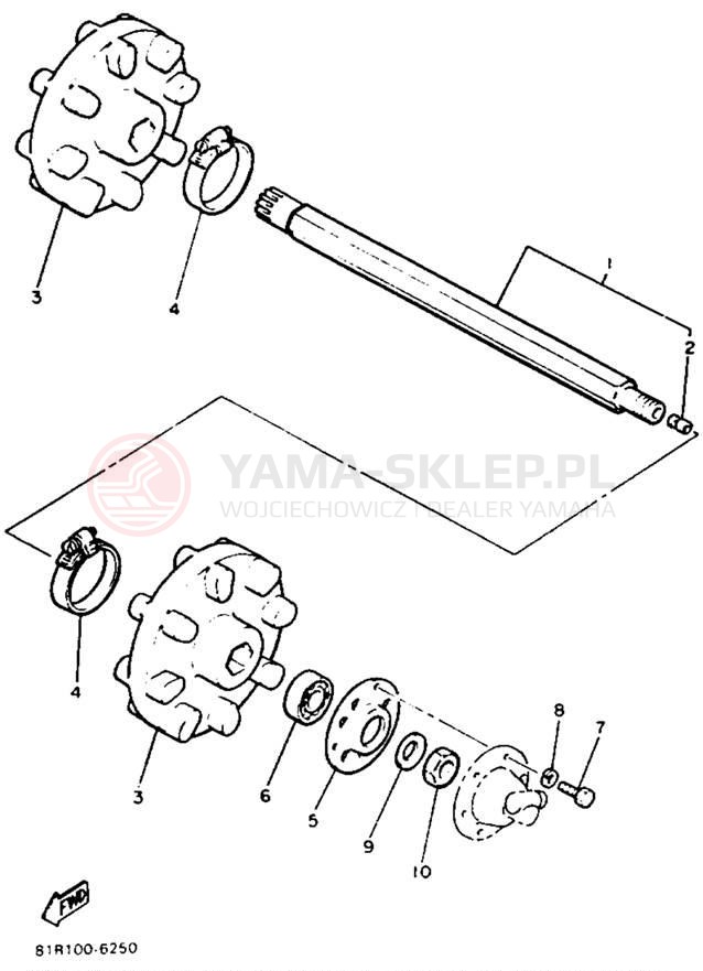 Schemat "Układ napędowy" do Yamaha XLV XL540N