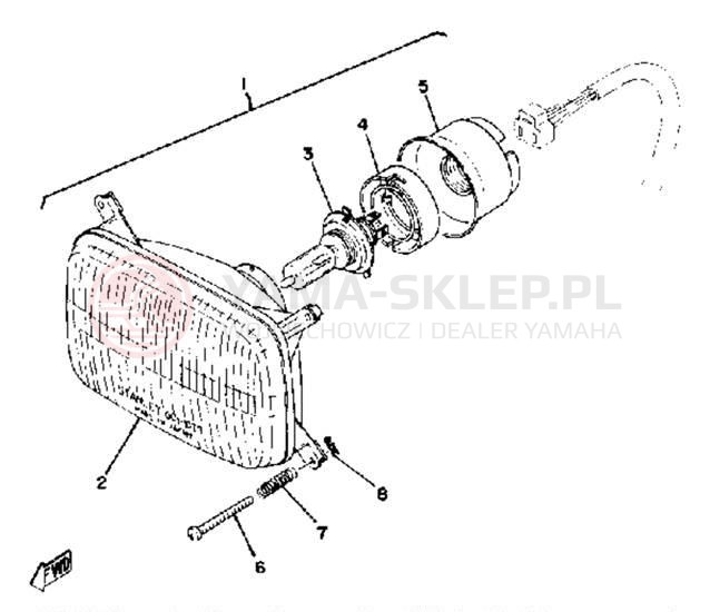Schemat "Lampa przód" do Yamaha SRX440B