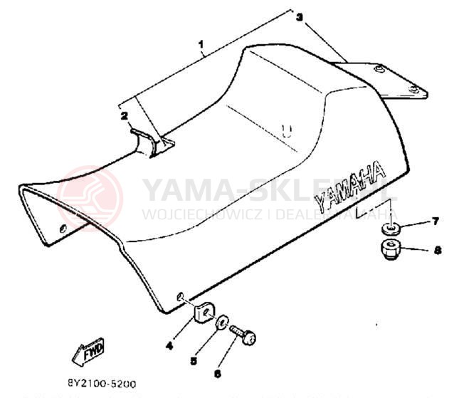 Schemat "siedzenie" do Yamaha EXCEL III EC340J