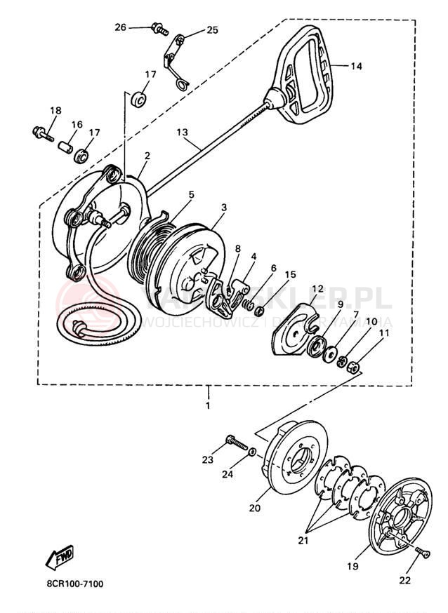Schemat "rozrusznik" do Yamaha VMAX 500 XT VX500XTB