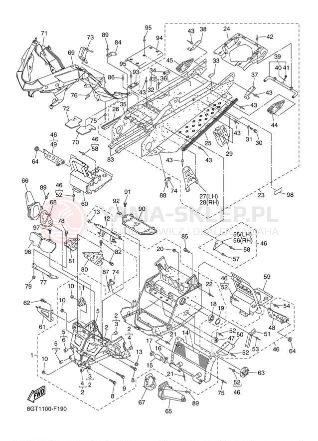 Schemat "rama" do Yamaha APEX RTX RX10RTW