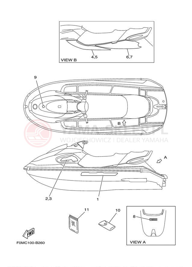 Schemat "naklejki" do Yamaha XL700 XL700B