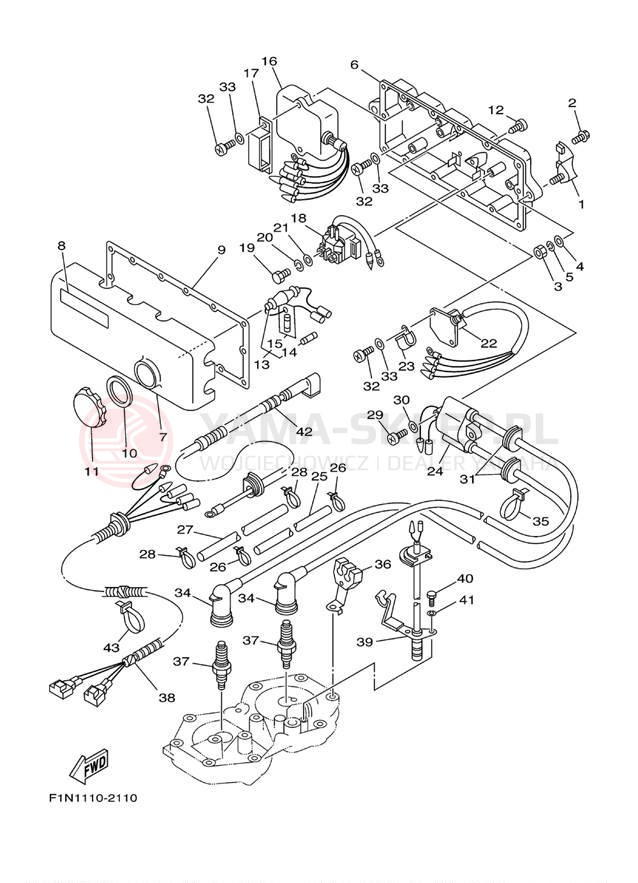 Schemat "układ elektryczny" do Yamaha SUPER JET SJ700BA