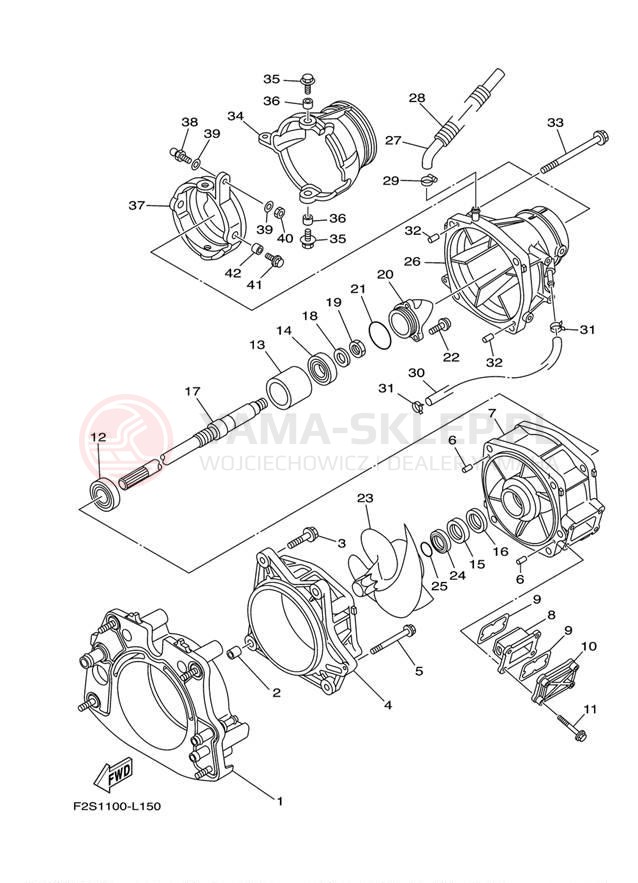 Schemat "JET UNIT" do Yamaha WAVE RUNNER FX SHO FA1800N