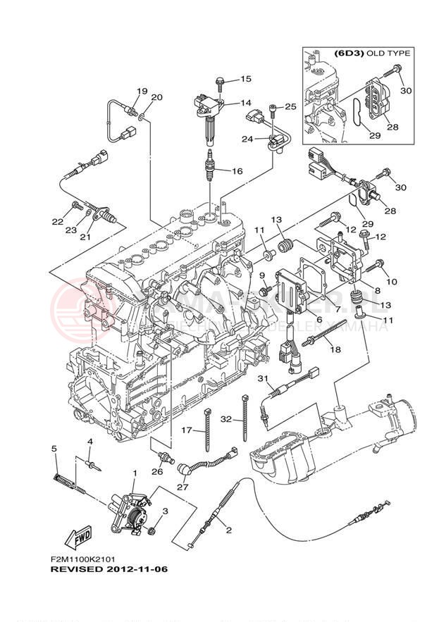Schemat "układ elektryczny" do Yamaha VXS VX1800L
