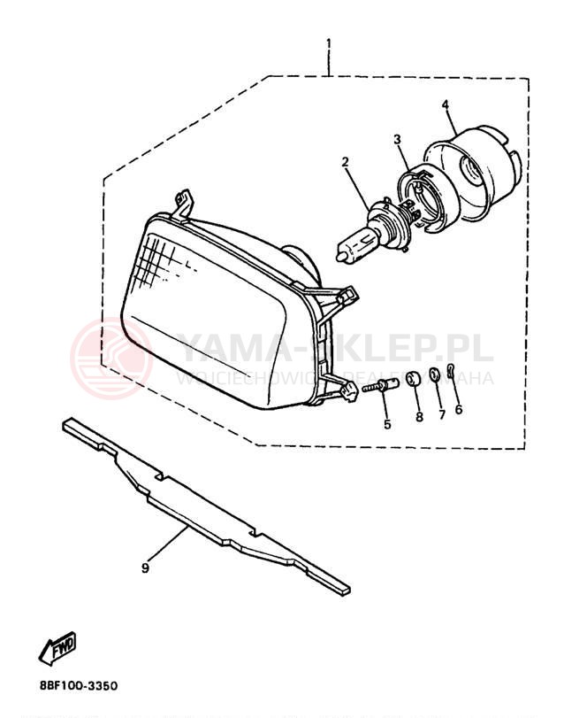 Schemat "Lampa przód" do Yamaha PHAZER SS PZ480A