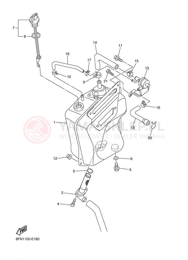 Schemat "Miska olejowa" do Yamaha VK PROFESSIONAL VK10W