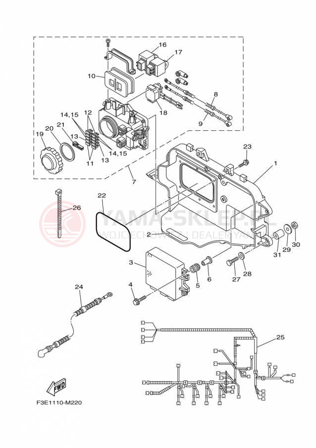 Schemat "układ elektryczny" do Yamaha AR192 RM1800AP/RM1800BP