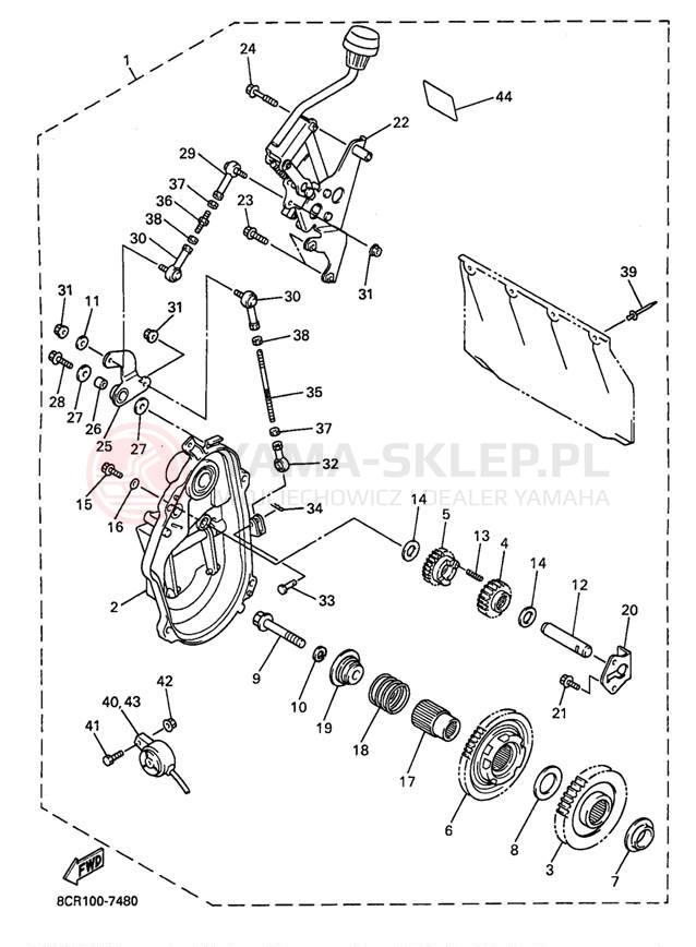 Schemat "REVERSE GEAR" do Yamaha VMAX 600 XT VX600XTA/VX500XTA