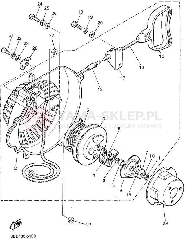 Schemat "rozrusznik" do Yamaha BRAVO LT BR250TV
