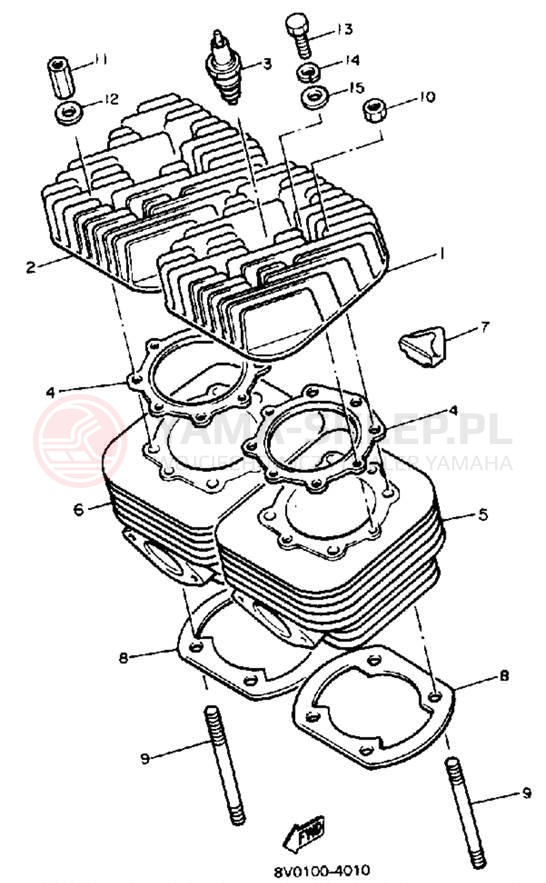 Schemat "cylinder" do Yamaha PHAZER PZ480L