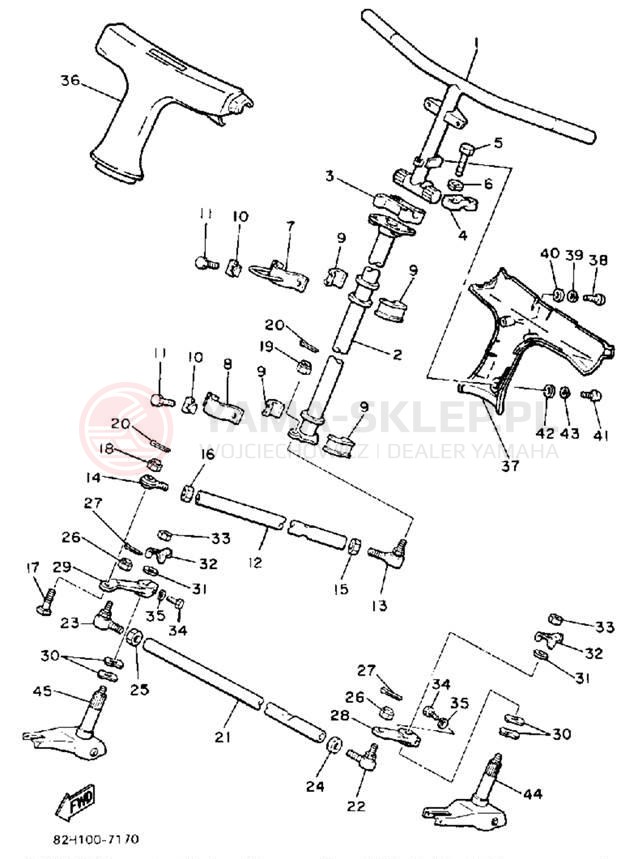 Schemat "Półki zawieszenia" do Yamaha ENTICER 340 ET340L