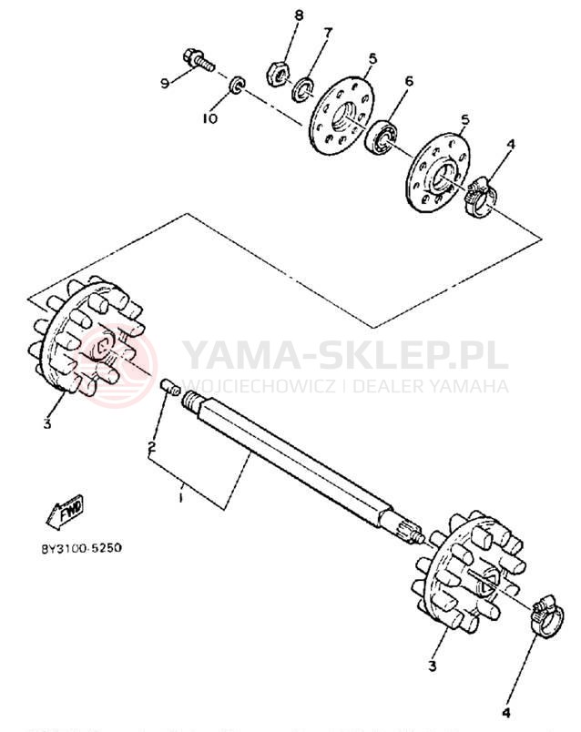 Schemat "Układ napędowy" do Yamaha EXCEL III EC340K