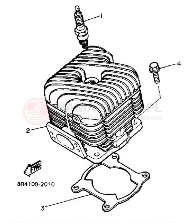 Schemat "cylinder" do Yamaha BRAVO LT (LONG TRACK) BR250TR