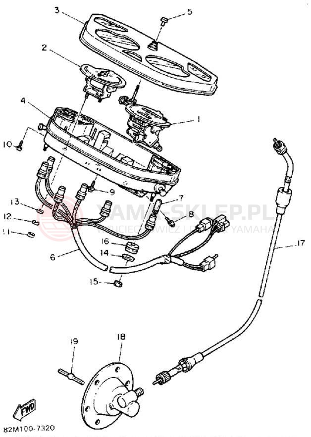 Schemat "licznik" do Yamaha EXCITER EX570P/EX570HP