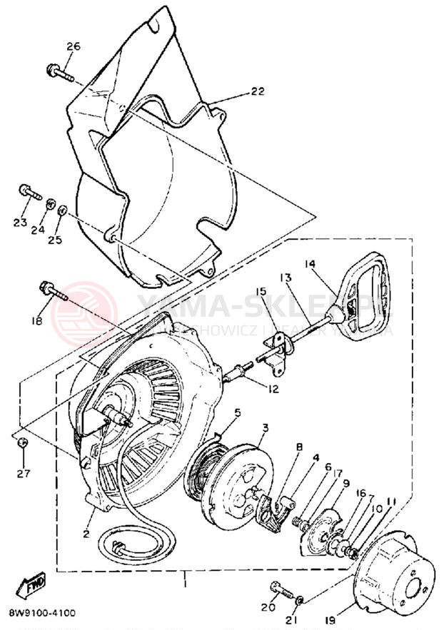 Schemat "rozrusznik" do Yamaha ET340TL
