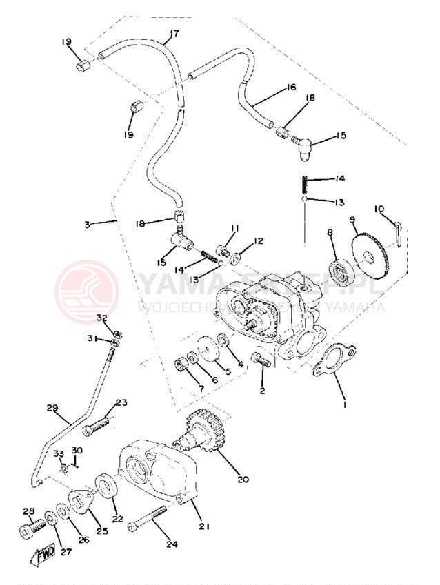 Schemat "Pompa olejowa" do Yamaha PR440