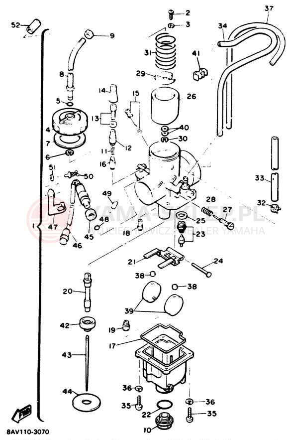 Schemat "Gaźnik" do Yamaha EX570ET