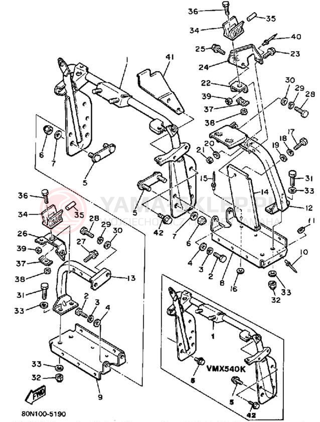 Schemat "STEERING GATE" do Yamaha V-MAX VMX540J
